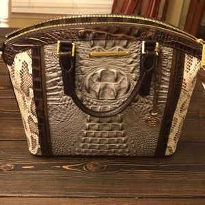 Brahmin Large Duxbury Satchel in Quill Ravenna